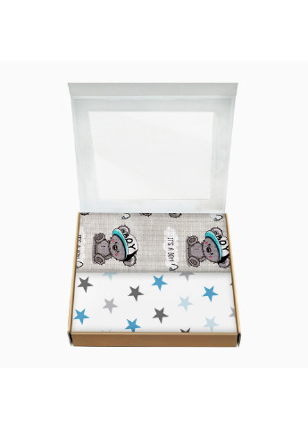 Набір пелюшок бязь BOY BEAR STARS (2 шт) Cosas (250498752)