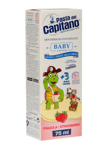 Зубная паста Baby Strawberry 3+ 75 мл Pasta del Capitano (225544526)