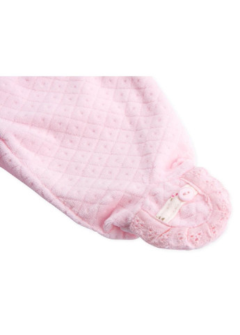 Рожевий демісезонний набір дитячого одягу рожевий велюровий з кроликом (ep6149.0-3) Luvena Fortuna