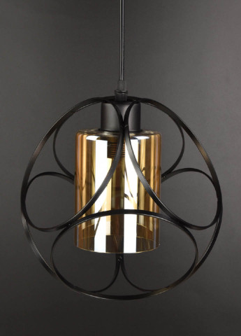 Люстра потолочная подвесная в стиле LOFT (лофт) 12632/1-br Матовый черный 35х23х23 см. Handmade (234538294)