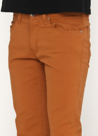 Рыжие джинсовые демисезонные прямые брюки Geox