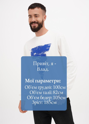 Білий світшот малюнок без декору (305003747)