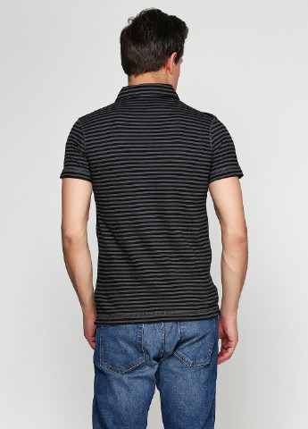 Черная футболка-поло для мужчин Calvin Klein в полоску