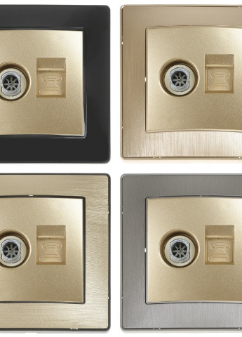 Розетка RB-1TV + 1TF Brille (253967208)