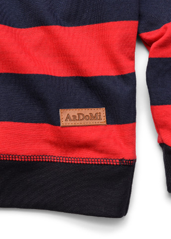 ArDoMi світшот смужка червоний кежуал трикотаж, бавовна, бавовна органічна