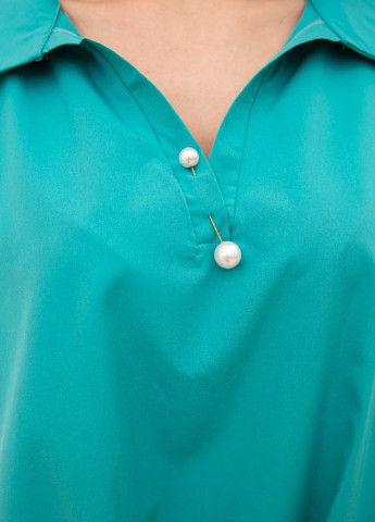 Світло-бірюзова літня блуза Ager