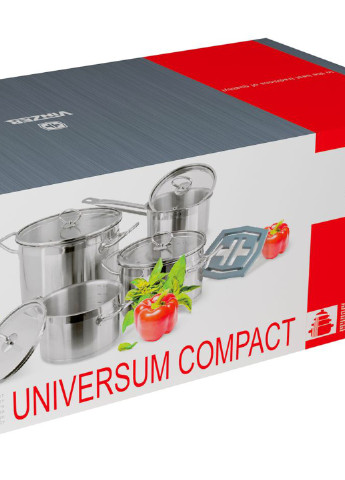 Набор посуды Universum Compact 9 пр. [50040] Vinzer (254089957)