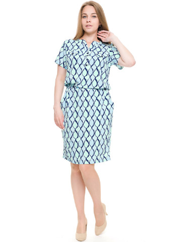 Мятное кэжуал платье Richmond с абстрактным узором