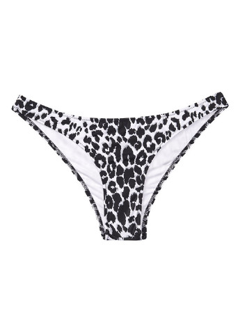 Черно-белые купальные трусики-плавки леопардовый Victoria's Secret