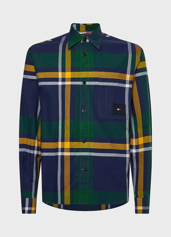 Зеленая кэжуал рубашка в клетку Tommy Hilfiger