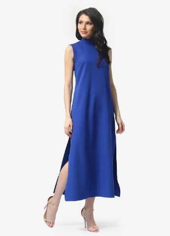 Синее кэжуал платье Anette однотонное