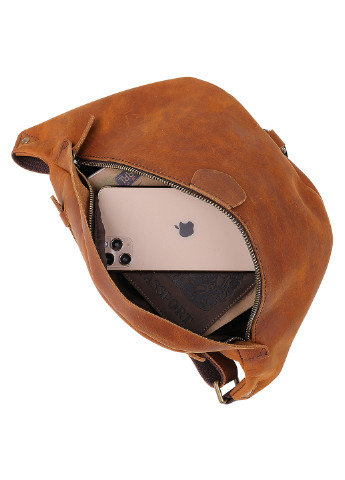 Мужская кожаная сумка на пояс 32х16х13 см Vintage (252133513)