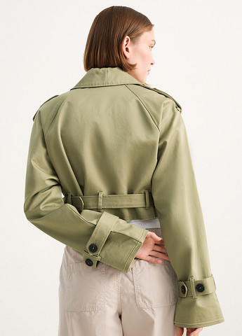 Сіро-зелена демісезонна куртка косуха C&A