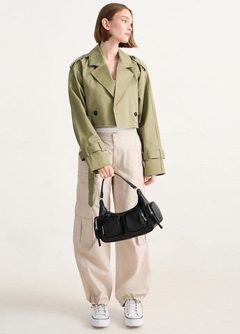 Сіро-зелена демісезонна куртка косуха C&A