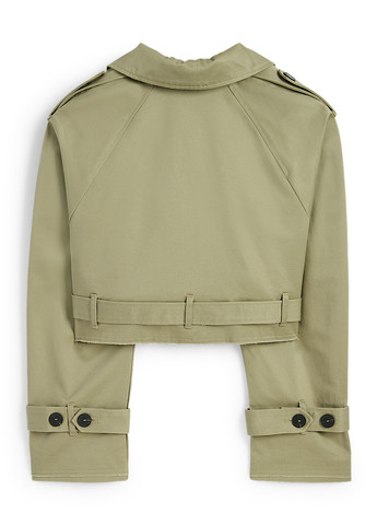 Сіро-зелена демісезонна куртка косуха C&A