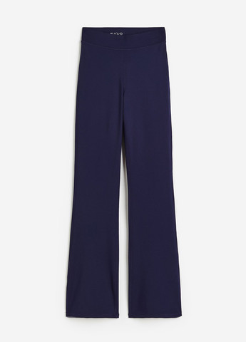 Темно-синие спортивные демисезонные клеш брюки H&M
