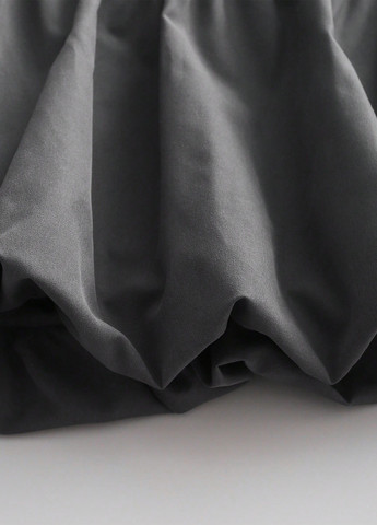 Серая кэжуал однотонная юбка SHEIN баллон