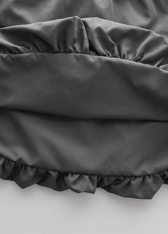 Серая кэжуал однотонная юбка SHEIN баллон