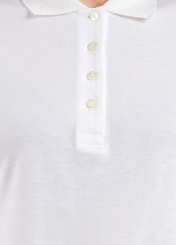 Белая летняя белая футболка-поло на пуговицах Dolce & Gabbana