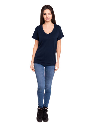 Темно-синя всесезон футболка жіноча Наталюкс 21-2369