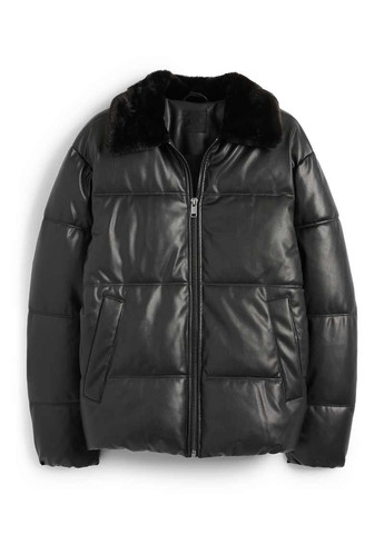 Чорна демісезонна куртка C&A