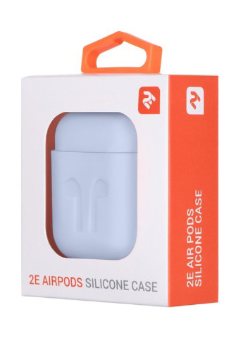 Чехол для наушников 2Е 2E для apple airpods, pure color silicone imprint (1.5mm), lavender (161292242)