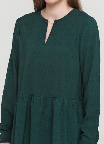 Темно-зеленое кэжуал платье а-силуэт FRNCH однотонное