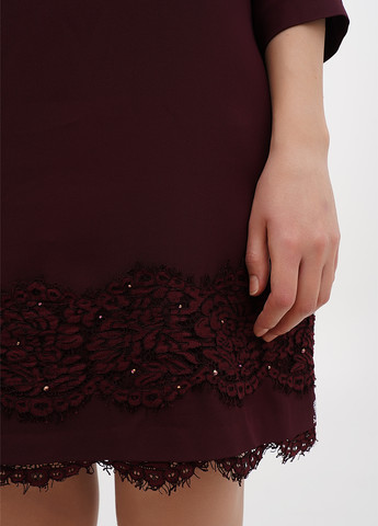 Бордова кежуал сукня а-силует Sassofono однотонна