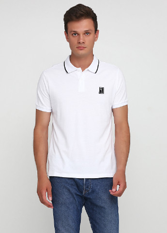 Белая футболка-поло для мужчин H&M
