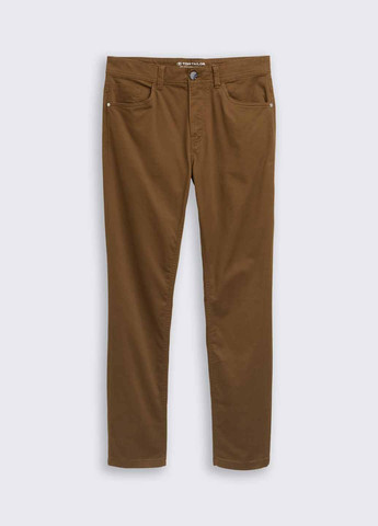 Коричневые кэжуал демисезонные прямые брюки Tom Tailor