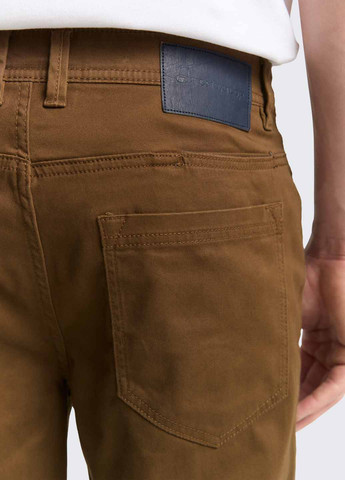 Коричневые кэжуал демисезонные прямые брюки Tom Tailor