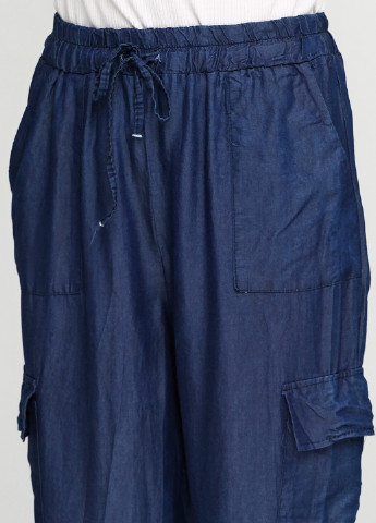 Темно-синие кэжуал демисезонные брюки Unique