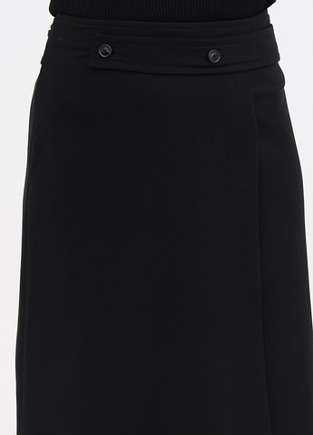 Черная кэжуал однотонная юбка Diana Gallesi а-силуэта (трапеция), на запах