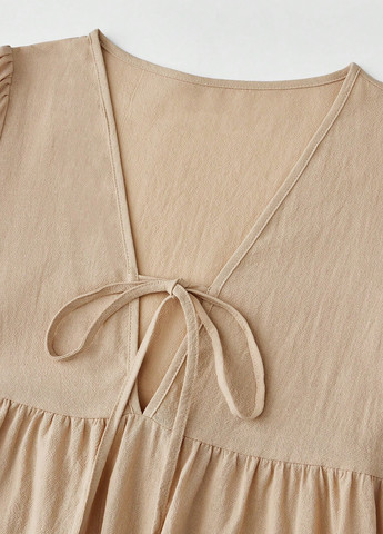 Бежева кежуал сукня а-силует SHEIN однотонна