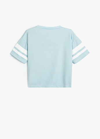 Светло-бирюзовая летняя футболка KOTON