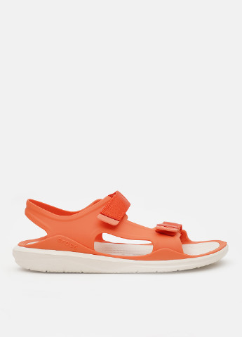 Женские кэжуал сандалии Crocs оранжевого цвета
