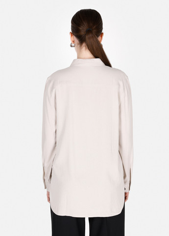 Светло-бежевая кэжуал рубашка однотонная Colin's