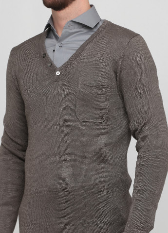 Серо-коричневый демисезонный пуловер пуловер Drykorn