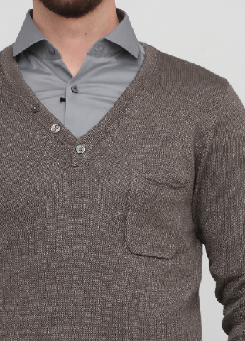 Серо-коричневый демисезонный пуловер пуловер Drykorn