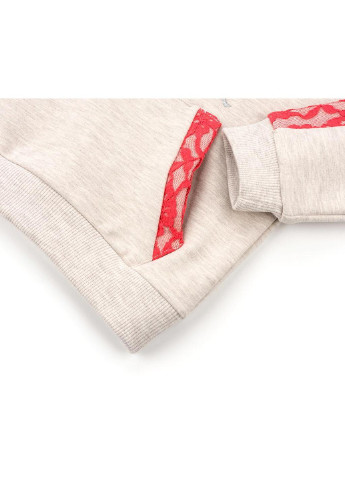 Бежевый демисезонный костюм десткий с кружевными вставками (10072-104b-beige) Breeze