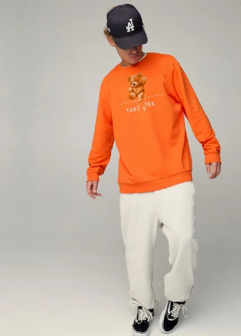 Оранжевый свитшот мужской oversize /no flis/ YAPPI (252259252)
