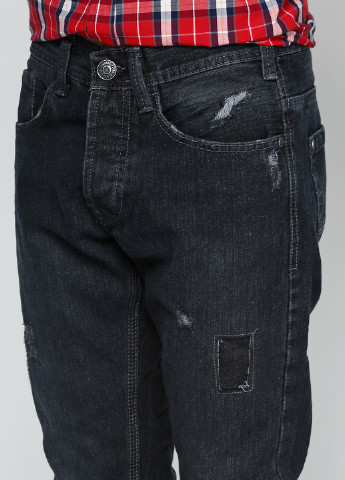 Черные демисезонные прямые джинсы Яavin