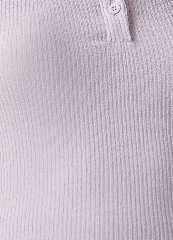 Лавандовая женская футболка-поло KOTON однотонная