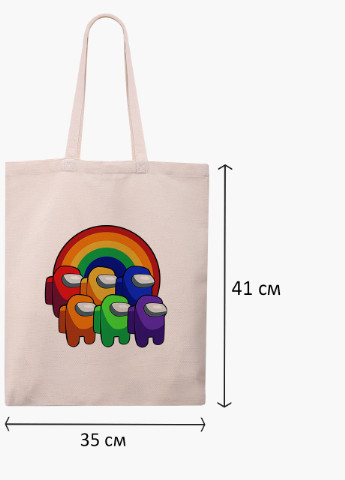 Эко сумка шоппер белая Амонг Ас (Among Us) (9227-2595-WT) экосумка шопер 41*35 см MobiPrint (216642238)