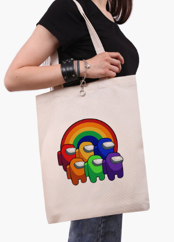 Эко сумка шоппер белая Амонг Ас (Among Us) (9227-2595-WT) экосумка шопер 41*35 см MobiPrint (216642238)