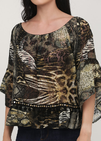 Оливковая (хаки) летняя блуза Orna Farho