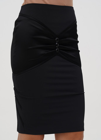 Черная кэжуал однотонная юбка Sassofono карандаш