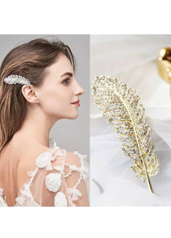 Заколка для волос Анна Ясеницкая "Листочек счастья", золотистый Анна Ясеницька (252588406)