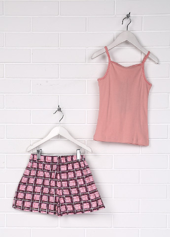 Розовая всесезон пижама (майка, шорты) Senti