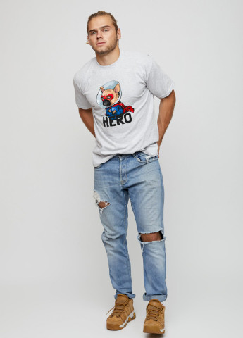 Сіра футболка чоловіча basic YAPPI